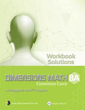 Singapore Math Dimensions Math Workbook Solutions 8A
