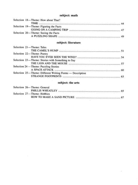 Early Reading Comprehension in Varied Subject Matter Book B