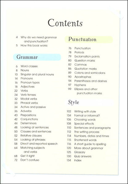 Usborne Illustrated Grammar And Punctuation