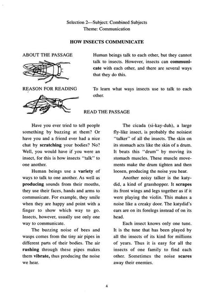 Reading Comprehension in Varied Subject Matter Book 1