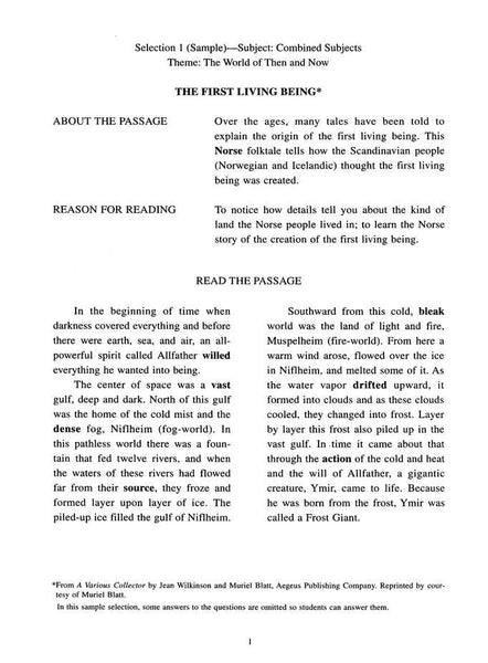 Reading Comprehension in Varied Subject Matter Book 2