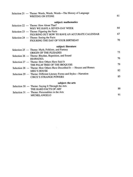 Reading Comprehension in Varied Subject Matter Book 4