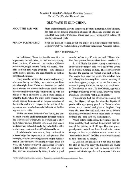 Reading Comprehension in Varied Subject Matter Book 5