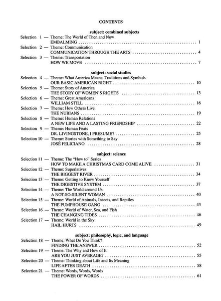 Reading Comprehension in Varied Subject Matter Book 6