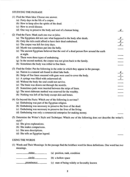 Reading Comprehension in Varied Subject Matter Book 6