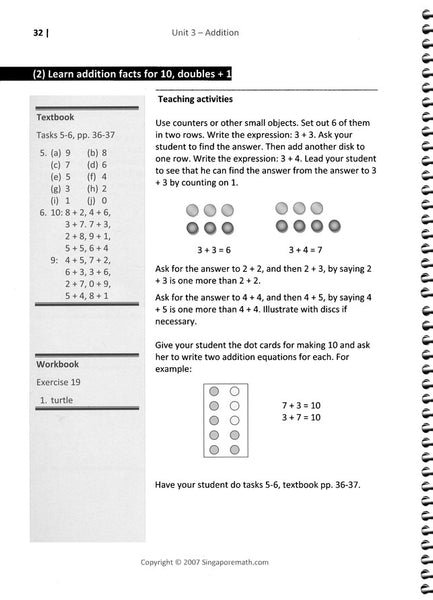 Singapore Math Primary Math Home Instructor's Guide 1A US Edition