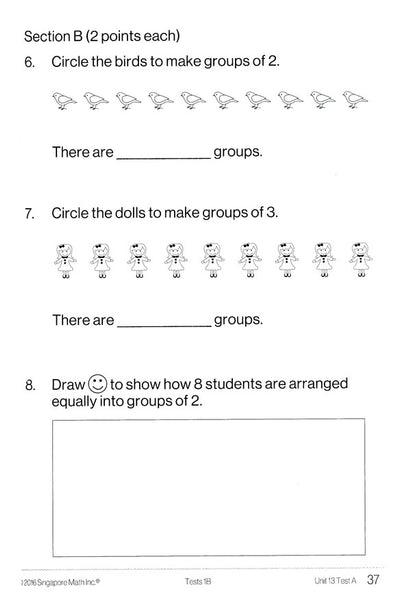 Singapore Math Tests 1B (Common Core Edition)