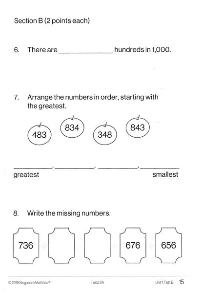Singapore Math Tests 2A (Common Core Edition)