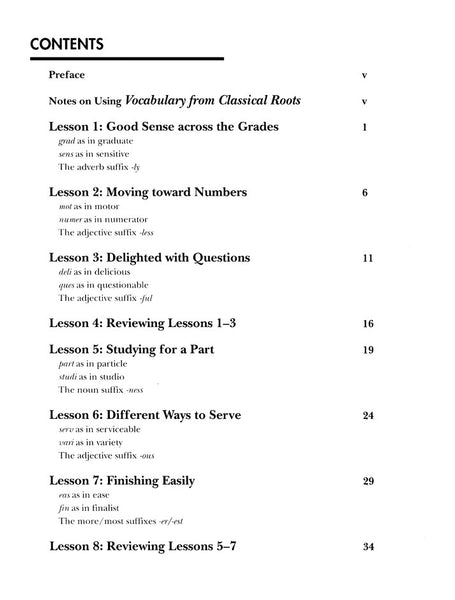 Vocabulary from Classical Roots Student Book 4 and Answer Key Set