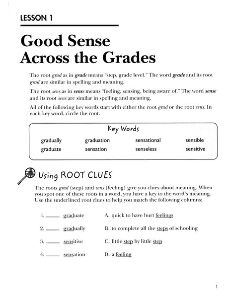 Vocabulary from Classical Roots Student Book 4 and Answer Key Set