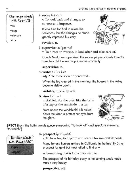 Vocabulary from Classical Roots Student Book 6 and Answer Key Set