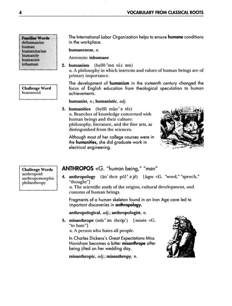 Vocabulary from Classical Roots Student Book C (Grade 9) and Answer Key Set