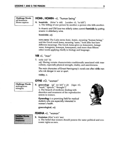 Vocabulary from Classical Roots Student Book C (Grade 9) and Answer Key Set