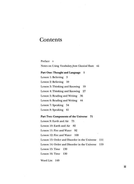 Vocabulary from Classical Roots Student Book D (Grade 10) and Answer Key Set