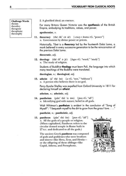 Vocabulary from Classical Roots Student Book D (Grade 10) and Answer Key Set