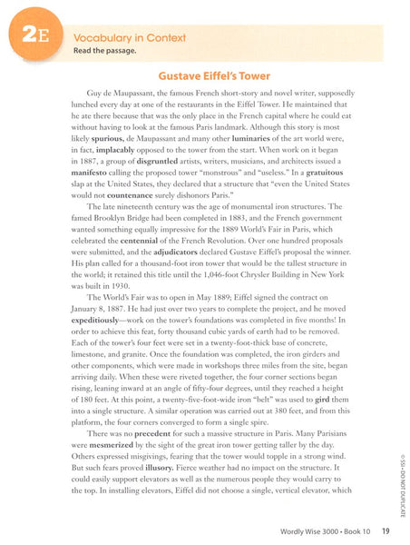 Wordly Wise 3000 Book 10 Student Edition (4th Edition)