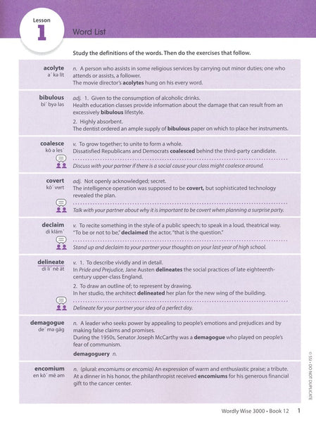 Wordly Wise 3000 Book 12 Student Edition (4th Edition)