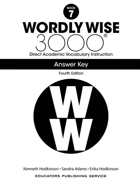 Wordly Wise 3000 Book 7 Student Book and Answer Key Set (4th Edition)