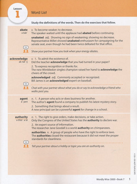 Wordly Wise 3000 Book 7 Student Book and Answer Key Set (4th Edition)