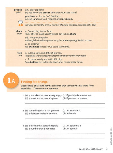 Wordly Wise 3000 Book 7 Student Book and Answer Key Set (4th Edition)
