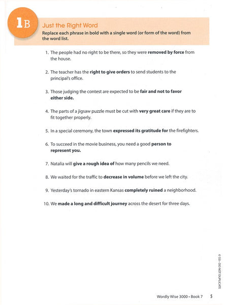 Wordly Wise 3000 Book 7 Student Book and Answer Key Set (4th Edition)