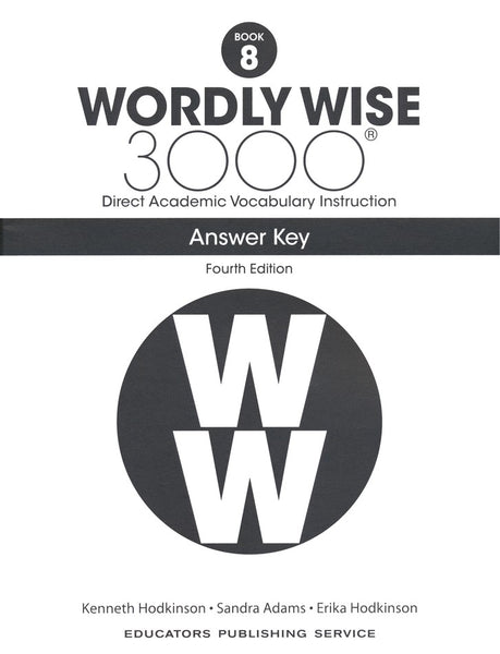 Wordly Wise 3000 Book 8 Student Book and Answer Key Set (4th Edition)