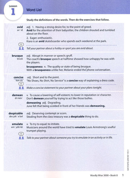 Wordly Wise 3000 Book 8 Student Book and Answer Key Set (4th Edition)
