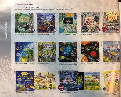 Usborne Look Inside Board Book Set (Any 8 books, write your choices in the Notes when ordering)
