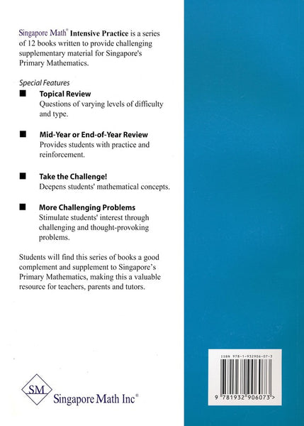 Singapore Math Primary Math Intensive Practice U.S. Ed 4B