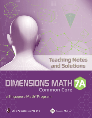 Singapore Math Dimensions Math Teaching Notes and Textbook Solutions 7A