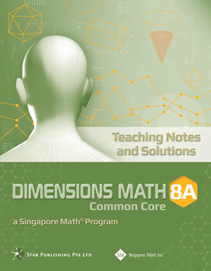 Singapore Math Dimensions Math Teaching Notes and Textbook Solutions 8A