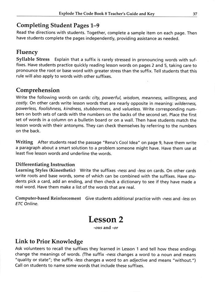 Explode the Code 7, 8 and Teacher's Guide bundle (2nd Edition ...