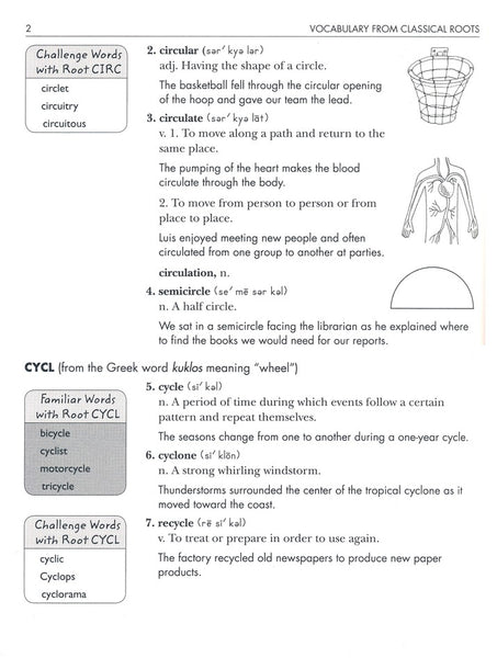 Vocabulary from Classical Roots Student Book 5 and Answer Key Set