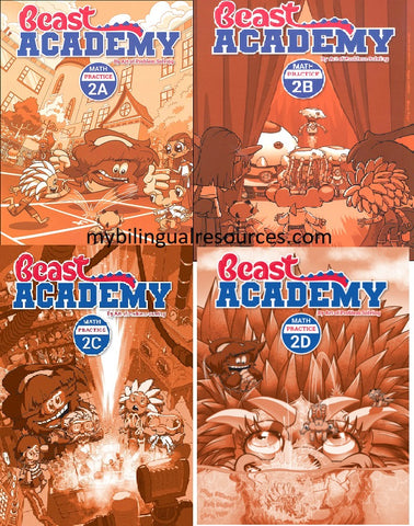 Beast Academy 2nd Grade Practice Book Set (Practice 2A, 2B, 2C, 2D)